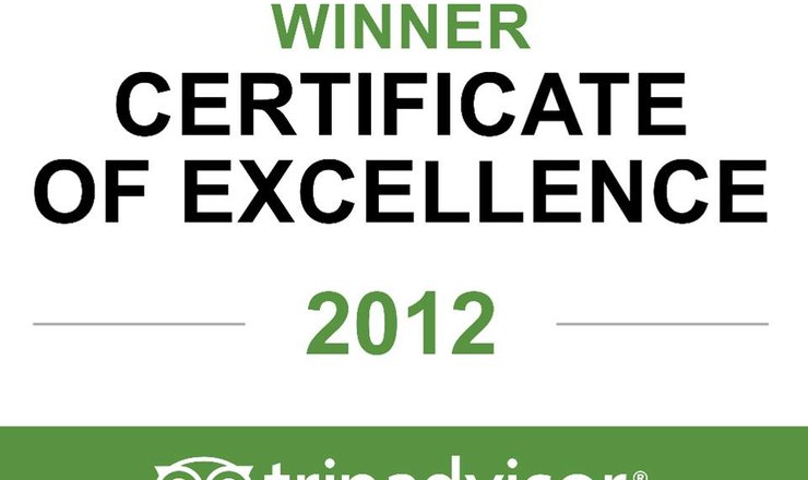 CLARION HOTEL PRAGUE CITY ZÍSKAL CERTIFICATE OF EXCELLENCE OD TRIPADVISOR.COM